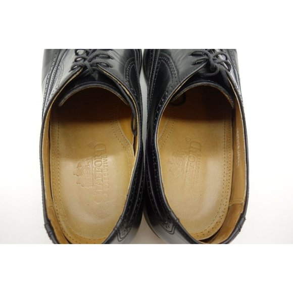 Stafford Executive Black Leather Wingtip Lace Up Oxfords Shoes Men\'s 9.5 D